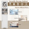 Giantex 67" Tall Storage Cabinet, Bathroom Floor Cabinet with Acrylic