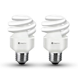 Xtricity Compact Fluorescent Light Bulb T2 Spiral CFL, 2700k Soft White, 9W (40 Watt Equivalent), 540 Lumens, E26 Medium Base, 120V, UL Listed (Pack of 2)