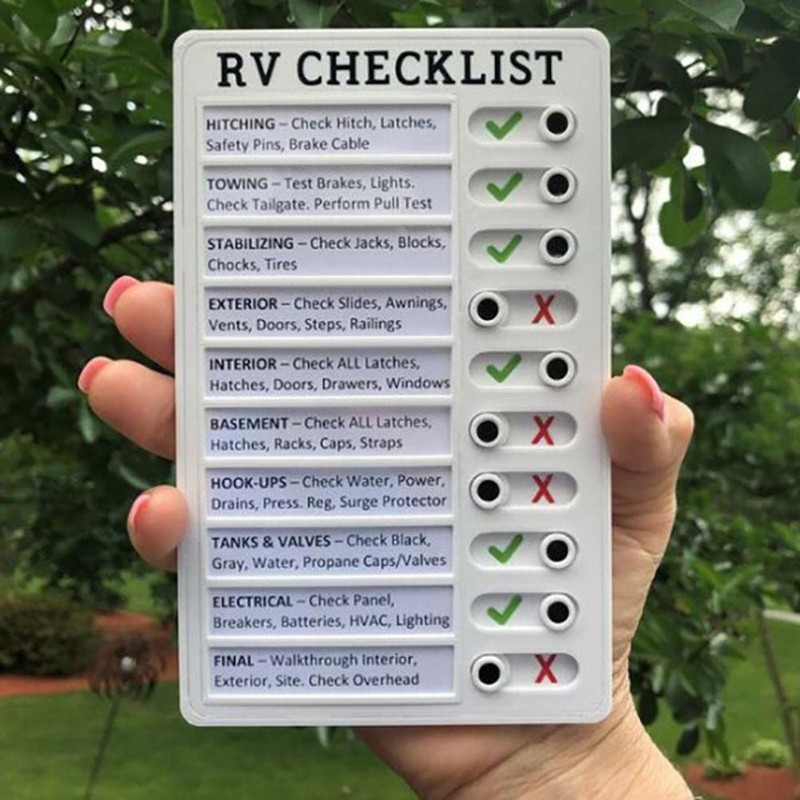 WANGCL Portable Memo Board Reusable Plastic RV Checklist Daily Affairs