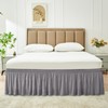 Biscaynebay Wrap Around Bed Skirts for Queen Beds 15" Drop,