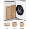 StorageWorks 110L Wicker Laundry Hamper with Lid, 2 Section Wicker