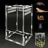 Jumping Spider Enclosure,Insects Habitat,Small Reptile Terrarium Glass House,for Spiders,Tarantulas,Snail,Mantis,Lizard and