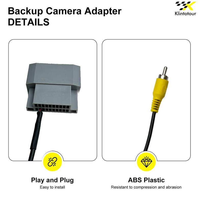 Backup Camera Harness Adapter Compatible with Chrysler 2008-2017/Dodge 2008-2020/Jeep 2008-2013/Volkswagen
