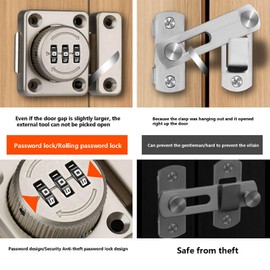 Ruiqas Password Lock for Cabinet Doors Keyless Cabinet Lock Zinc Alloy Combination Lock for Cabinet Cupboard Drawer