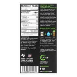 Café Frío Proteína Chike, Caramelo, 12 Sobres 30 G