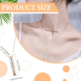 TamBee Breathing Necklace Stress Relief Mindful Necklace Anxiety Whistle Breathlace for Anxiety Relief Meditation Yoga Symbol Breathlace, Gift for Women Men (Rose Gold)