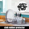 Luxshiny 50pcs Rubber Feet for Sink Grid U Shape Sink