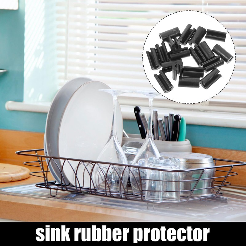 Luxshiny 50pcs Rubber Feet for Sink Grid U Shape Sink