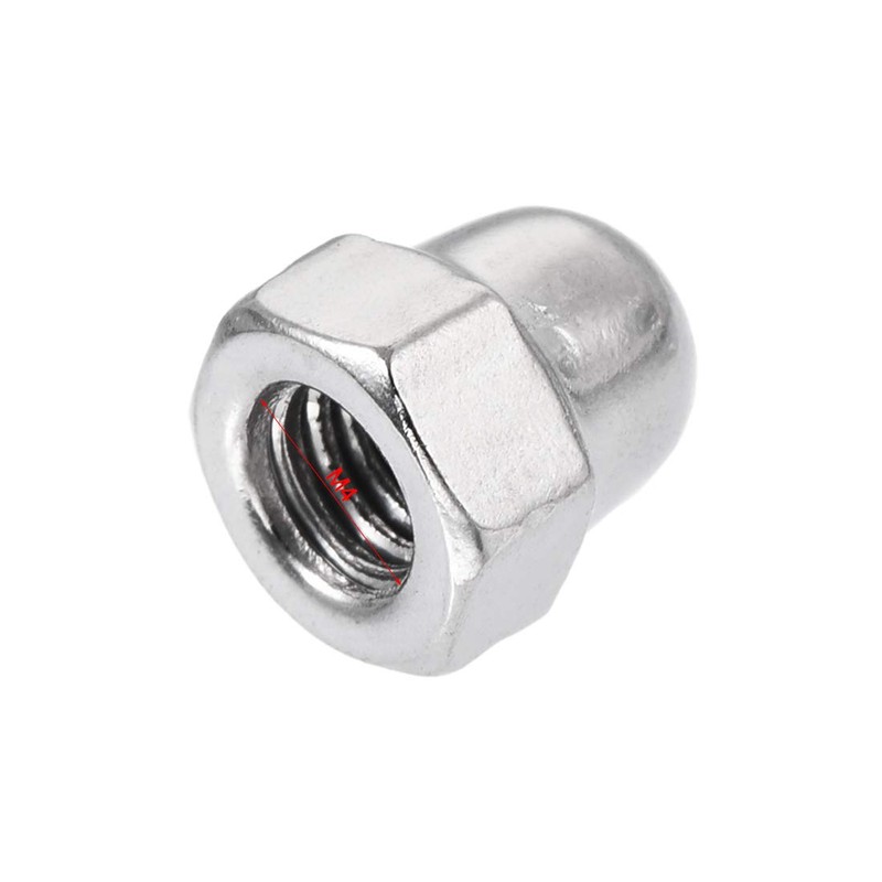 Sourcingmap Acorn Hex Cap Nuts - 12Pcs M4 Dome Nuts