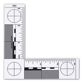 Taction Photomacrographic L-Shaped Scale for Crime Scene Photography (in inches, Best for US Law Enforcement use)