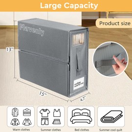 Generic Flavenly Bed Sheet Organizer, Collapsible Sheet Organizer with Viewable Window Large Capacity Organizer. Suitable for Blankets, Comforter Sets, Duvets and Towels and Clothes. (3（Beige)