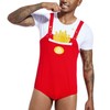 Landofgenie Bodysuit for Men One Piece Cotton Onesie with Buttons