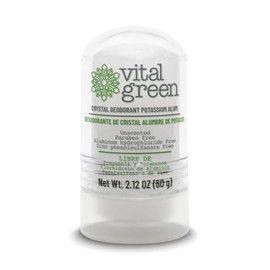 Vital Green Desodorante Natural Tailandes de Piedra Cristal de Alumbre de Potasio, Sin Parabenos y Sin Alcohol. Elimina El Olor y No Mancha,...       