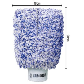 Car4Good ® Profi Autowaschhandschuh aus saugfähigster Microfaser - Autoschwamm zum Auto waschen - Premium Waschhandschuh Schwamm Saugkraft Mikrofaser