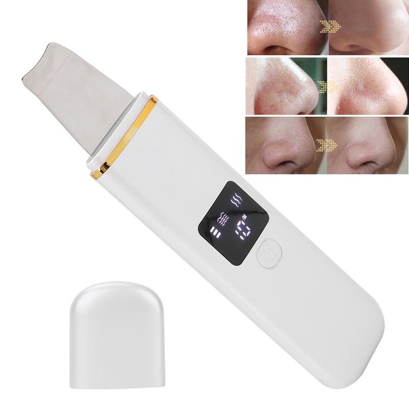 Skin Scrubber Spatula Ultrasonic Blackhead Comedones Removal Device Facial Scrubber