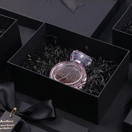 UCLEVER 200g Cut Paper Shred Craft Filler, Shredded Paper Filler for Gift Baskets, Decorative Gifts (Black)