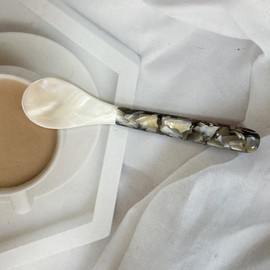 Caviar Spoons - 5* Pearl Spoons For Caviar - Hand Craft Caviar Serving Set - Caviar Server Decorative Caviar Spoons For Caviar Egg Ice Cream