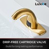 Luxice Brushed Gold Touchless Bathroom Sink Faucet - Automatic Motion