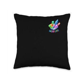 Gacha Life Crystal Gems Cute Anime Minimalist Throw Pillow