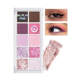 PEACH C Seasonal Blending Eyeshadow Palette | Eye-Catching Eye Palette Makeup Hues for Everyday Use| Multi-Functional Eye Shadow Palette Makeup Shades| Lasting Makeup Eyeshadow Re_Play Pink 0.43 fl oz