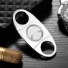 CIGARLOONG Cigar Cutter,Sharp Stainless Steel Double Blade Cutter, Portable Cigar