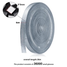 SATINIOR 36000 Pcs Disco Ball Mirror Tiles Self Adhesive for Crafts 5 x 5 mm Small Disco Tape Ball Stickers Square Mosaic Tiles Mirror Pieces for DIY Craft Party Decor