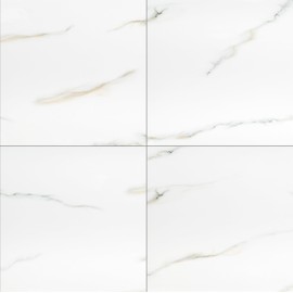 MSI Aria Bianco Polished Porcelain Floor Tile and Wall Tile for Bathroom, Kitchen Backsplash, Accent Wall Tile, Shower Wall Tile, Sample Tile Piece