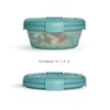 STOJO Collapsible Bowl - Translucent Eucalyptus, 36oz - Reusable Silicone