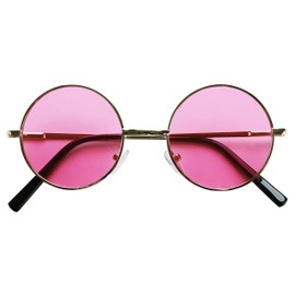 ShadyVEU Retro Round Style 70s Sunglasses Colorful Tint Groovy Hippie Mens Womens Shades