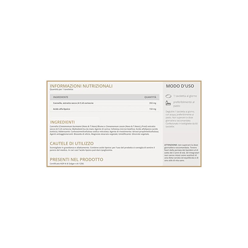 Solgar Lipoic Cannella - 120 Ml