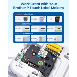 Labelife 8-Pack TZe-231 TZe231 Label Maker Tape Replacement for Brother P Touch Label Tape TZe TZ Tape 12mm 0.47 Laminated White, Compatible with Brother PT-D210 PT-D220 PT-H110 PT-D400 PT-D600