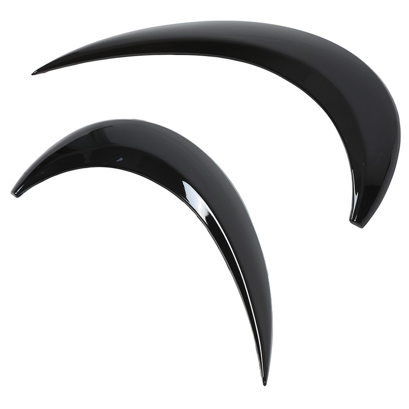 1 Pair Left Right Gloss Black Headlight Eyebrow Cover Trim