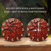 Rustic Wooden Wall Clock Crackled Texture Design Home Decor 10-Inch