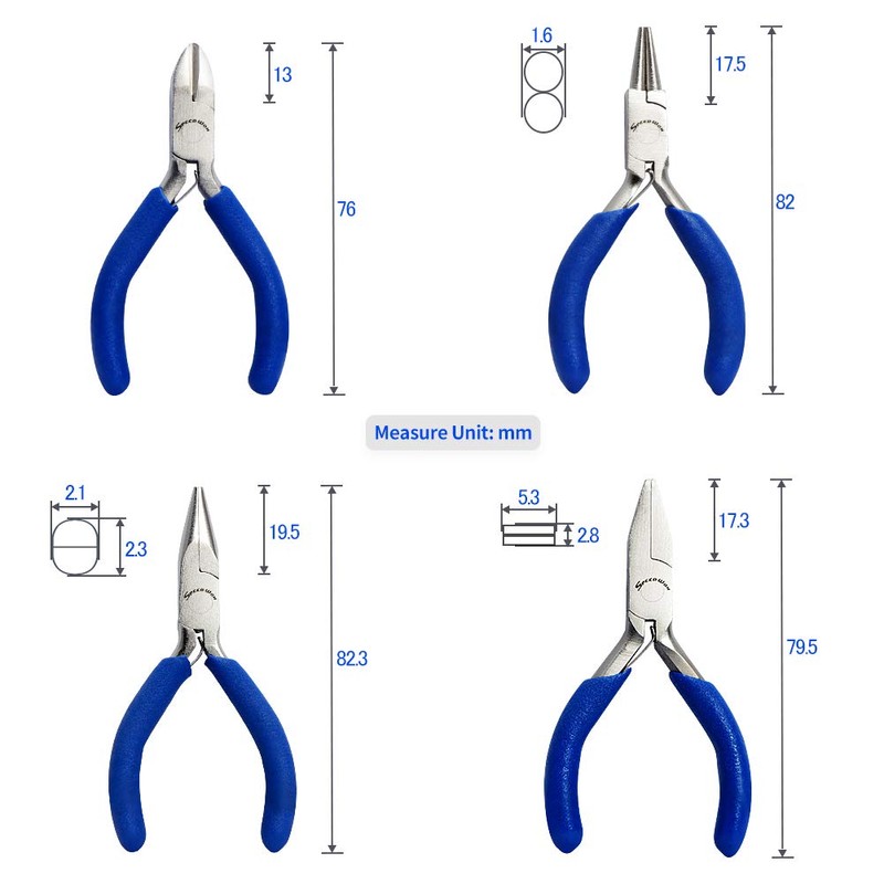 SPEEDWOX 3 Inches Jewelry Pliers Set Professional Beading Tools 4