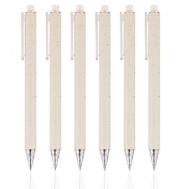 RIANCY 6PACK cute pen, black gel in pens 6Pack,0.5mm, Black Ink Ballpoints Pen Black Gel Pens Quick Dry Ink Smooth Writing Pen for Office School