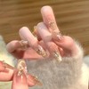 Sheepyo Nail Tips, Long, Pink, Handmade, Press-On, Longer, Cute, False