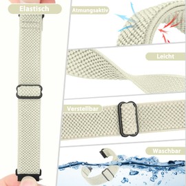 SHIJZWD Elastic Watch Straps, 16 mm, 18 mm, 20 mm, 22 mm Strap with Quick Release, Adjustable Stretchy Nylon Loop Sports Breathable Replacement Strap for Men, Women