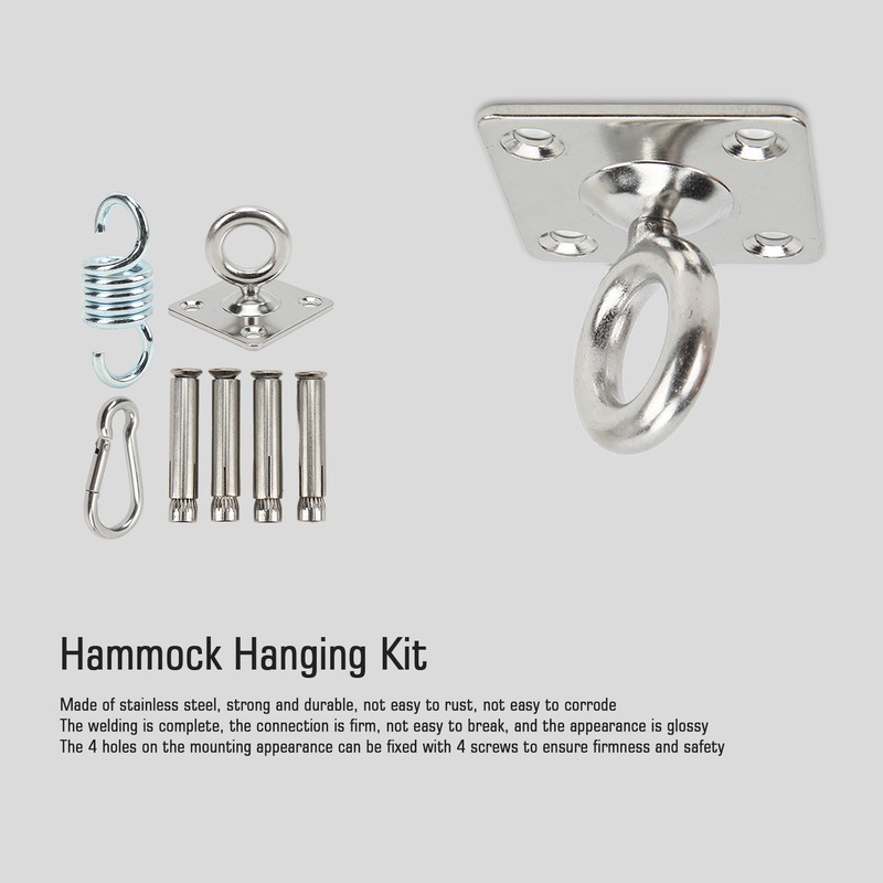 Hammock Hanging Kit Durable Wearable Stainless Steel Firm Connection Convenient