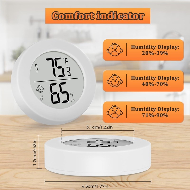 Thlevel Reptile Tank Accessories, 2 Pack Bearded Dragon Tank Thermometer
