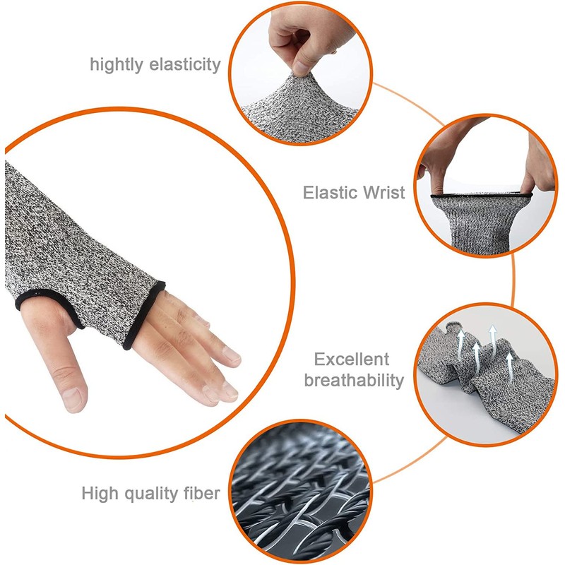 CAWANFLY Protective Arm Sleeves, Level 5 Protection Cut Resistant Sleeve