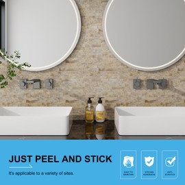 V-MOZZA Peel and Stick Backsplash, 10-Sheet Peel and Stick Tiles PVC Wall Tile Stick on Backsplash for Kitchen Fireplace