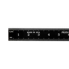PEC Tools 751-150EZ, 150mm Flexible Ruler, Metric (mm, 0.5mm,mm,0.5mm),Made in US, Stainless Steel, Black Chrome