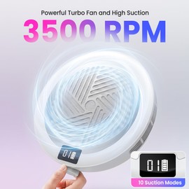 Nail Dust Collector for Home & Professional Tech, Cordless Rechargeable Vacuum Fan with 10 Speeds, Low Noise Strong Suction, Portable Dust Cleaner with 2 Filters & Brush Gift For Mother's Day