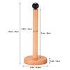 Paper Towel Holder, Wooden Kitchen Roll Stand (Black Ball)