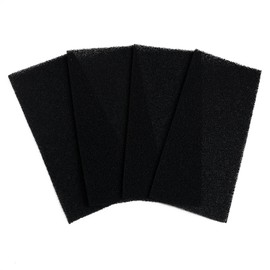 Set of 4 Activated Carbon Filter Mats - Universal Filter Mat for Odour Neutralisation and Air Purification, Can be Cut to Size for Air Purifiers, Cooker Hoods and Air Conditioners