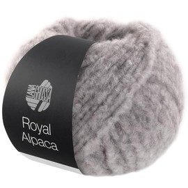 LANA GROSSA Royal Alpaca Voluminous Effect Yarn Made from the Finest Alpaca Fibres, Hand Knitting Yarn Made from 93% Alpaca (Royal) and 7% Polyamide, 50 g Wool for Knitting and Crocheting, 95 m Yarn