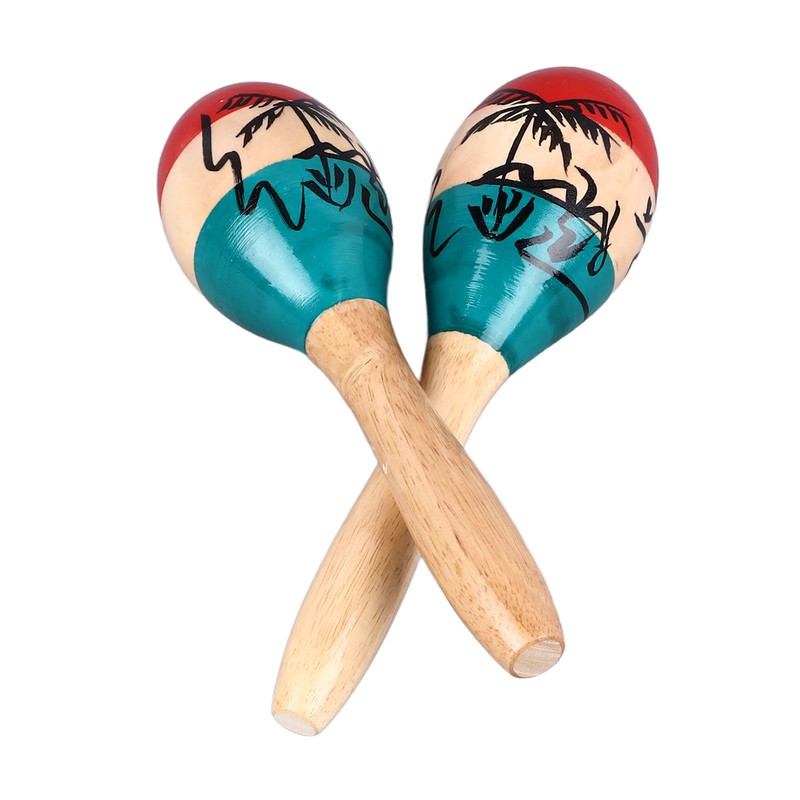 2Pcs Sand Hammer Maraca Shaker Rattle Portable Percussion Instrument Musical