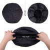 Shower Cap for Men Black Bath Cap, Reversible Large Waterproof