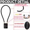 RESET-201 (2 Pack) 4 Digit Combination Padlock with 20 inch