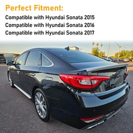 Abodvu Compatible with Hyundai Sonata Rear Bumper Reflector 2015-2017,Left Driver & Right Passenger Side Rear Bumper Red Marker Trim,7th Gen Sonata Back Reflector Light W/O Bulb Replacement(1Pair)